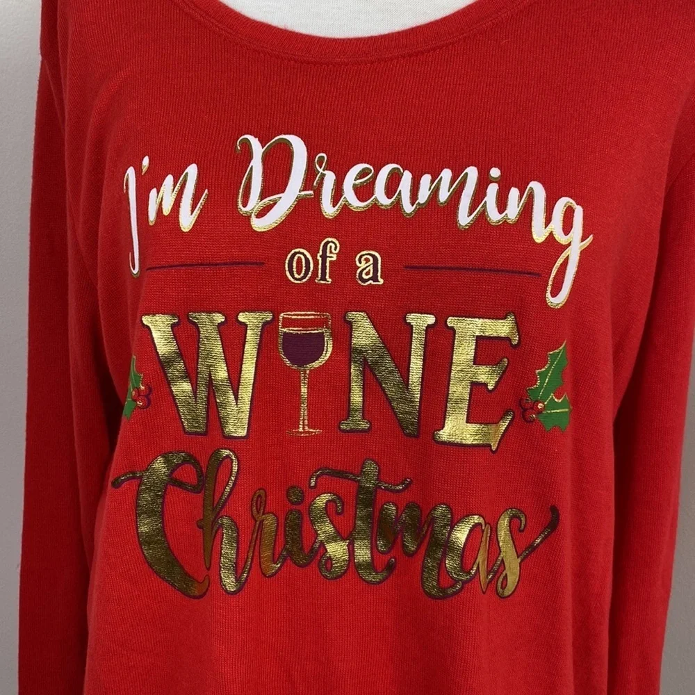 Holiday Time Red Long Sleeve Sweater size L